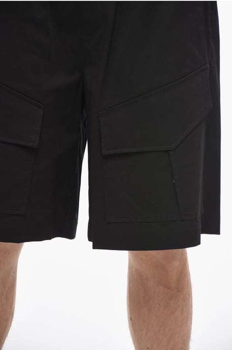 Shorts cargo holgados JORDAN con bolsillos de solapa en negro - Image 3