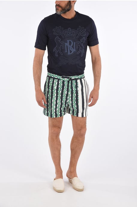 Shorts Box Fit en blanco y verde - Image 4