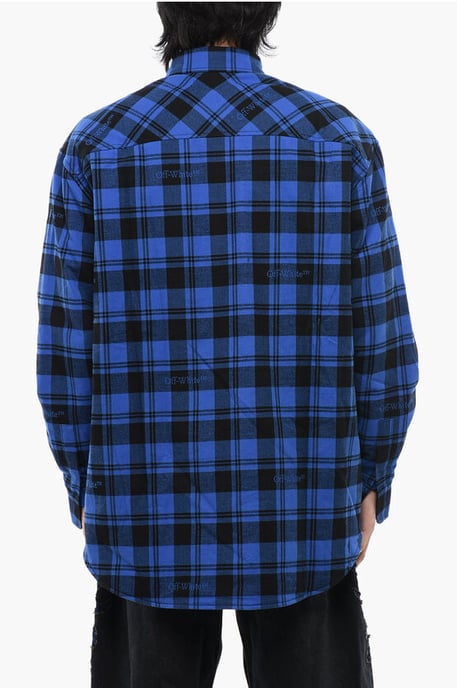 Camisa de franela con forro a cuadros en azul - Image 2