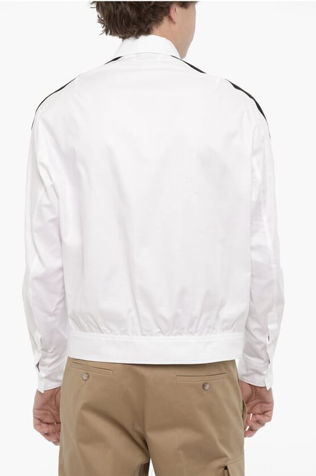 Camisa BOMBER MODERNIST de algodón piqué en blanco - Image 2