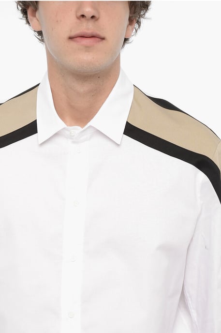 Camisa BOMBER MODERNIST de algodón piqué en blanco - Image 3