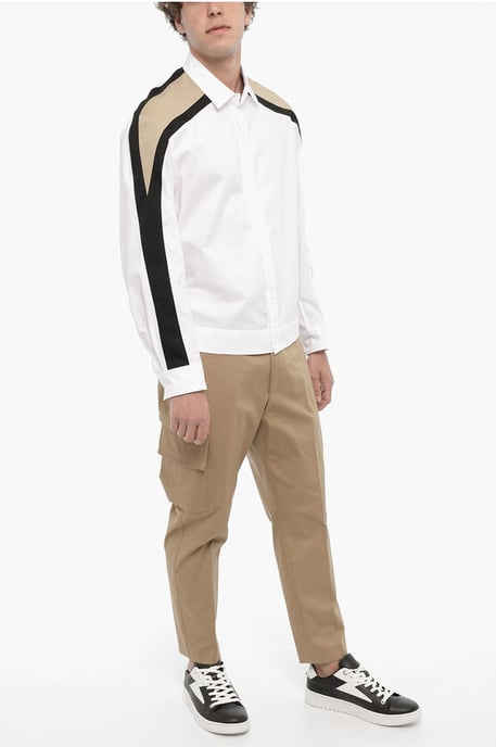 Camisa BOMBER MODERNIST de algodón piqué en blanco - Image 4