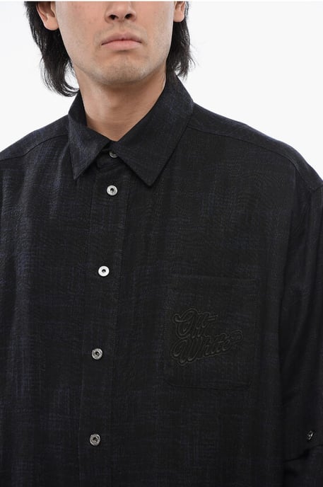 Camisa de lino con camisa desmontable en azul - Image 3