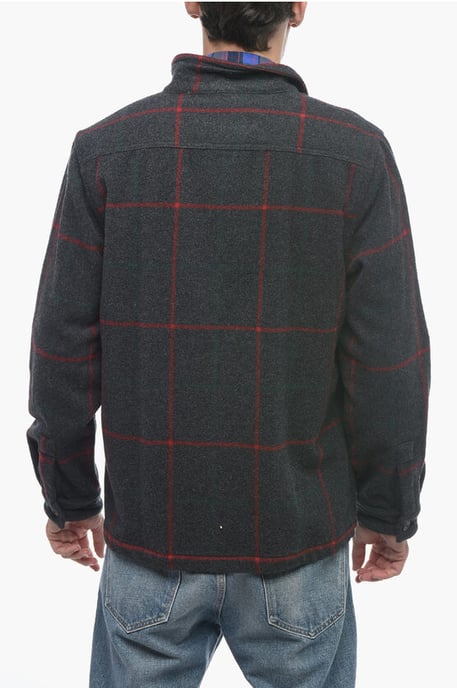 Camisa MALONE de mezcla de lana a cuadros en gris - Image 2