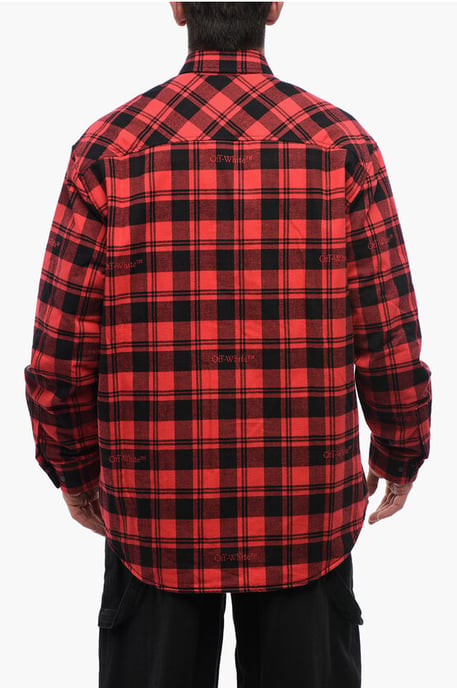 Camisa de franela con forro a cuadros en rojo - Image 2
