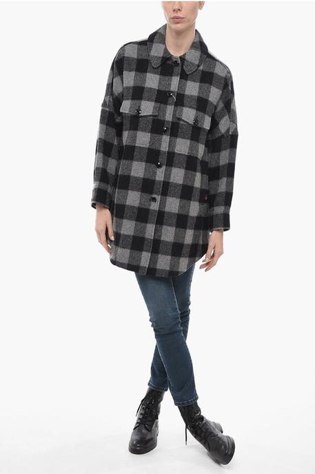 Camisa BUFFALO de mezcla de lana en gris - Image 4