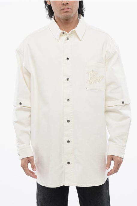Camisa vaquera con mangas desmontables en color blanco - Image 1