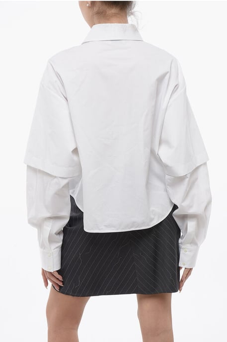 Camisa BOOKISH de doble capa con logotipo bordado en blanco - Image 2