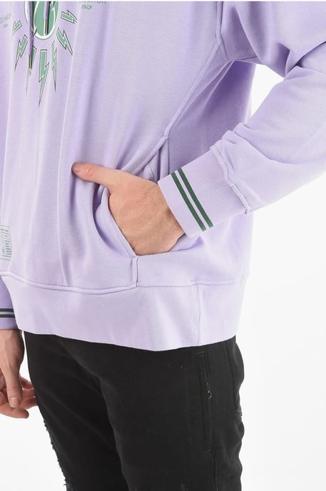 Sudadera con capucha de ajuste fácil JAMES HARDEN x NEIL BARRETT con logotipo estampado en violeta - Image 3