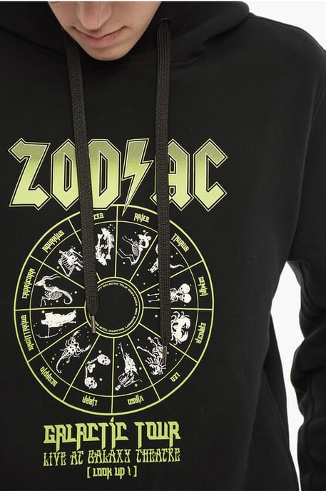 Sudadera con capucha ZOD AC de algodón polar de ajuste fácil en negro - Image 3