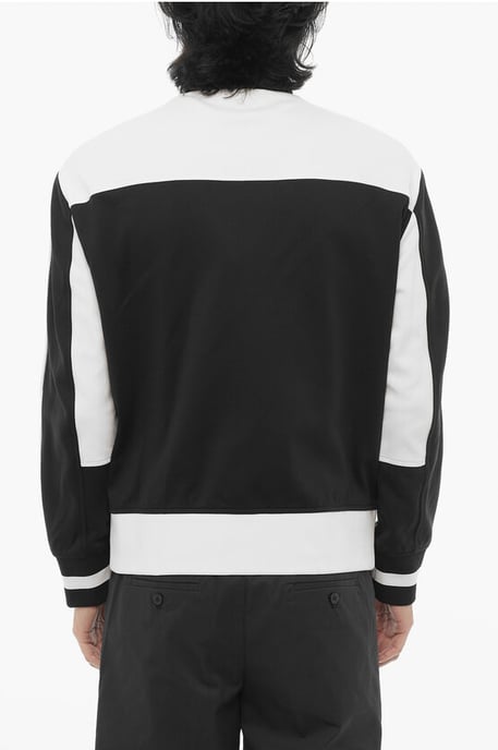Sudadera Sport Modernist bicolor con cremallera en blanco y negro - Image 2