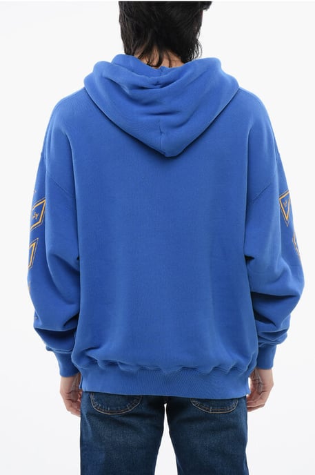 Sudadera con capucha de algodón cepillado OW23 Skate Fit en azul - Image 2