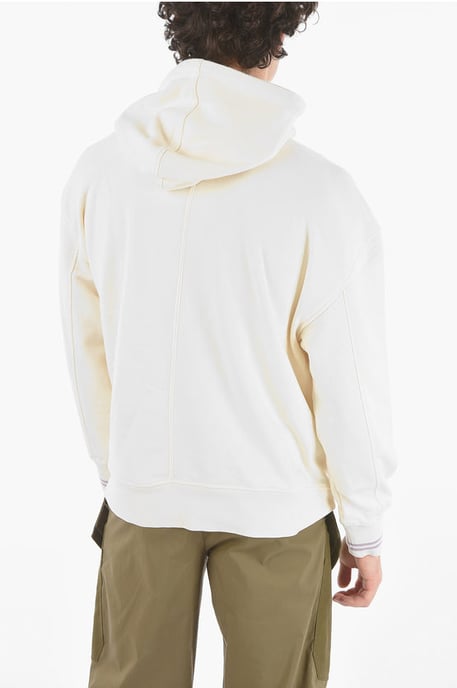 Sudadera con capucha de ajuste fácil JAMES HARDEN x NEIL BARRETT con logotipo estampado en beige - Image 2