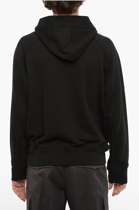 Sudadera con capucha de algodón de fácil ajuste con la frase "EDUCACIÓN SEXUAL" en negro - Image 2