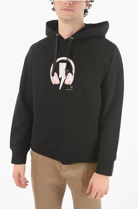 Sudadera con capucha DJ BOLT con el logotipo impreso en negro - Image 1