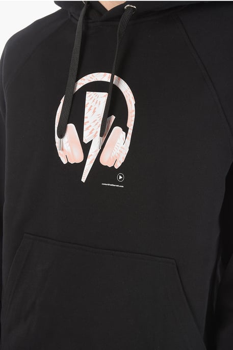 Sudadera con capucha DJ BOLT con el logotipo impreso en negro - Image 3