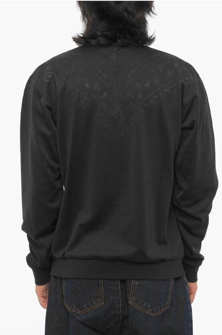 Sudadera lisa con motivo de bandana y cierre de cremallera en negro - Image 2