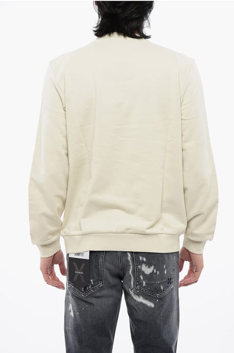 Sudadera de cuello redondo de algodón cepillado con estampado de logotipo - Image 2