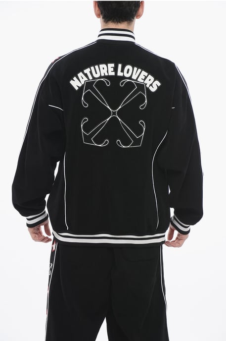 Sudadera deportiva Terry NATLOVER VARSITY con detalle de cinta en negro - Image 2