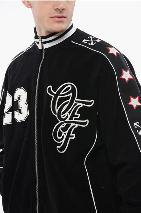Sudadera deportiva Terry NATLOVER VARSITY con detalle de cinta en negro - Image 3