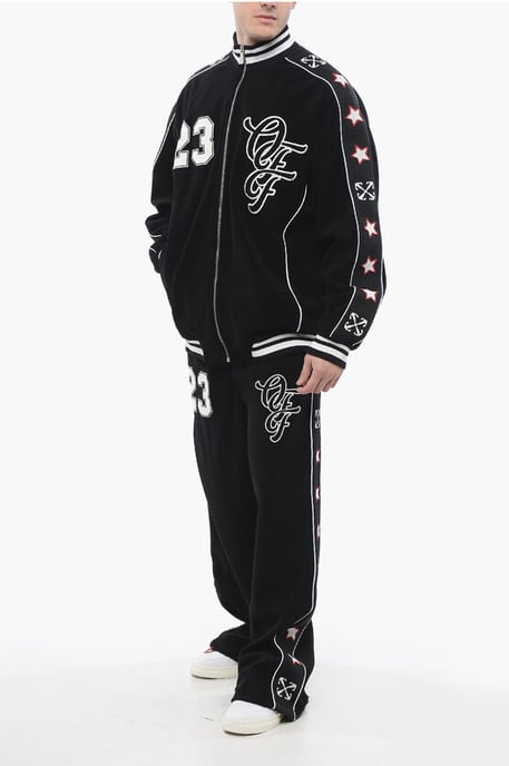 Sudadera deportiva Terry NATLOVER VARSITY con detalle de cinta en negro - Image 4