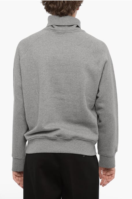 Sudadera de cuello alto de algodón ICONIC PIERCING en gris - Image 2