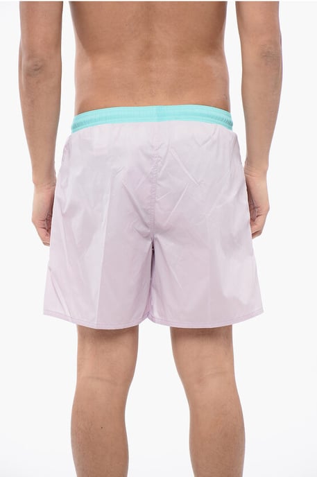 Traje de baño bóxer bicolor en Azzurro, Rosa - Image 2