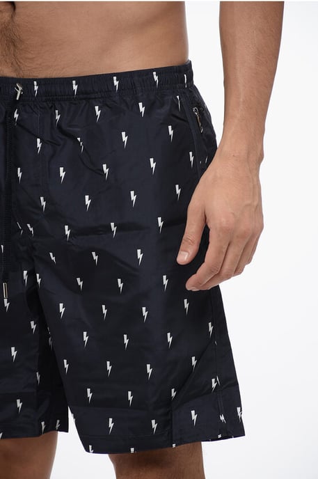 PANTALONES CORTOS DE BAÑO CON MICROPERNOS EN TODO EL EXTREMO - Image 3
