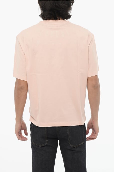 Camiseta de cuello redondo y top FAIRISLE THUNDERBOLT de corte entallado en rosa - Image 2