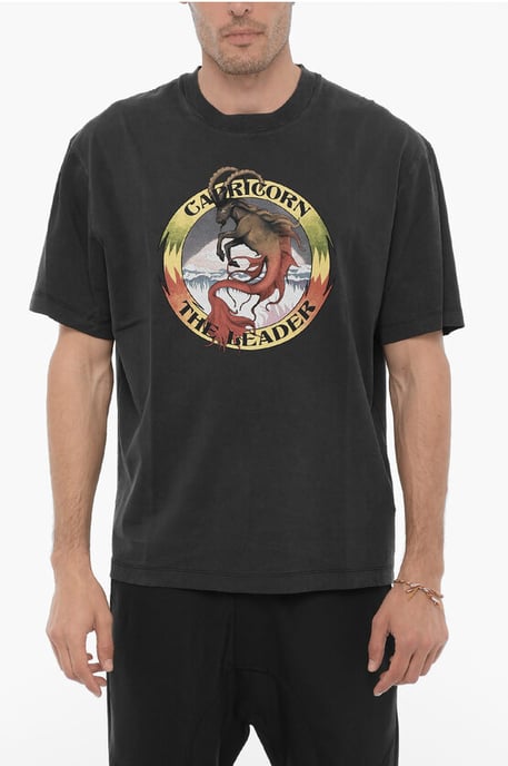 Camiseta de cuello redondo ajustada CAPRICORNIO EL LÍDER en gris - Image 1