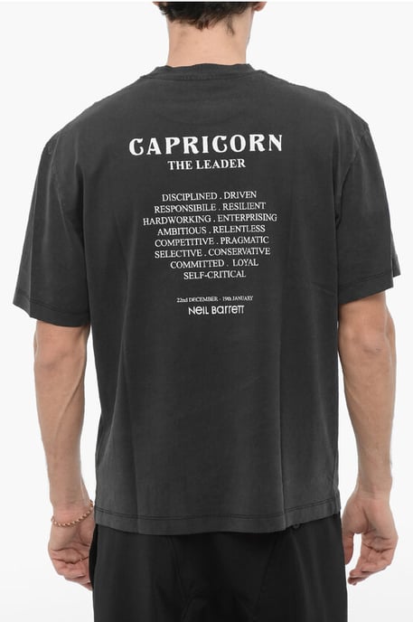 Camiseta de cuello redondo ajustada CAPRICORNIO EL LÍDER en gris - Image 2