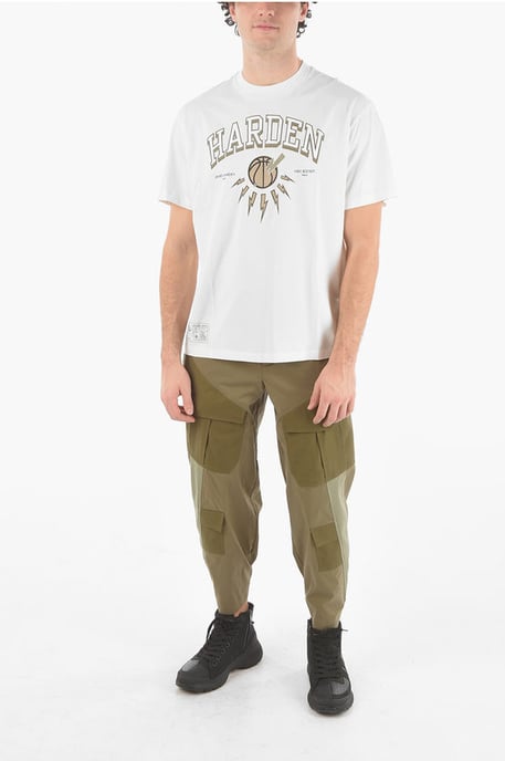Camiseta con cuello redondo y logotipo estampado de JAMES HARDEN x NEIL BARRETT en beige - Image 4