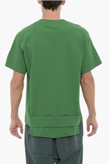 Camiseta de cuello redondo con bolsillo en la cintura AMAZON SEA FOAM en color verde liso - Image 2