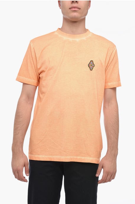 Camiseta SUNSET CROSS con parche de logotipo en naranja - Image 1