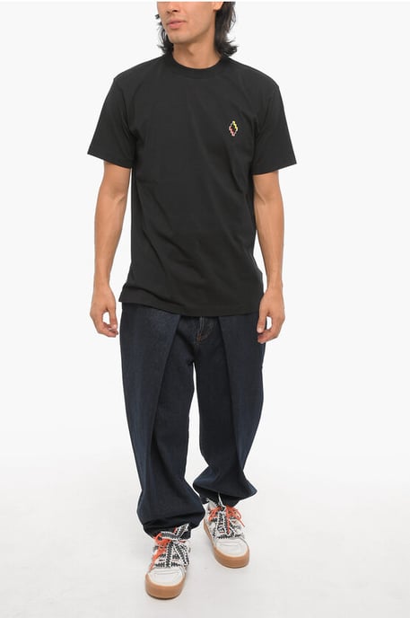 Camiseta de algodón con cuello redondo en color negro - Image 4