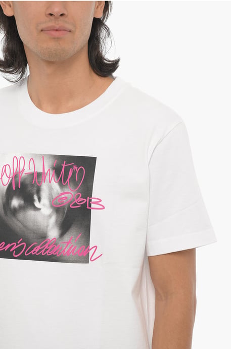 Off-White Camiseta blanca de corte slim Tornado Type - Image 3