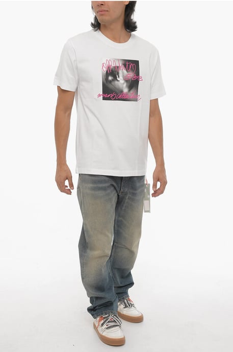 Off-White Camiseta blanca de corte slim Tornado Type - Image 4