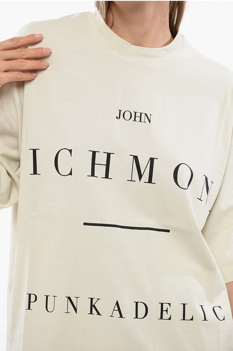 Camiseta extragrande PELAC con estampado en contraste en beige - Image 3