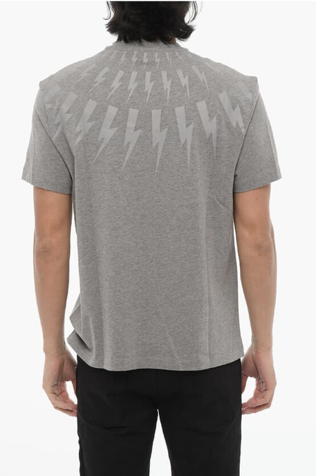 Camiseta FAIRISLE THUNDERBOLT de corte entallado en gris - Image 2