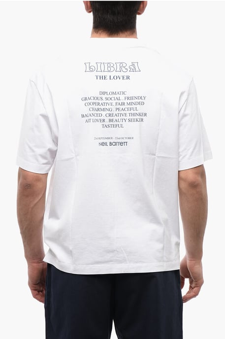 Camiseta de algodón LIBRA ROCKBAND de corte entallado en blanco - Image 2