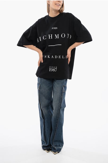 Camiseta Over PELAC con estampado en contraste en negro - Image 4