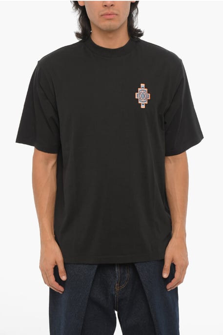 Camiseta de cuello redondo OPTICAL CROSS en color negro - Image 1