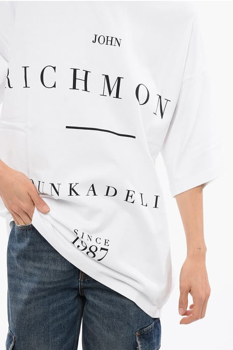 Camiseta extragrande PELAC con estampado en contraste en blanco - Image 3