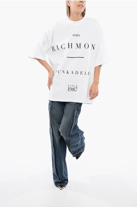 Camiseta extragrande PELAC con estampado en contraste en blanco - Image 4