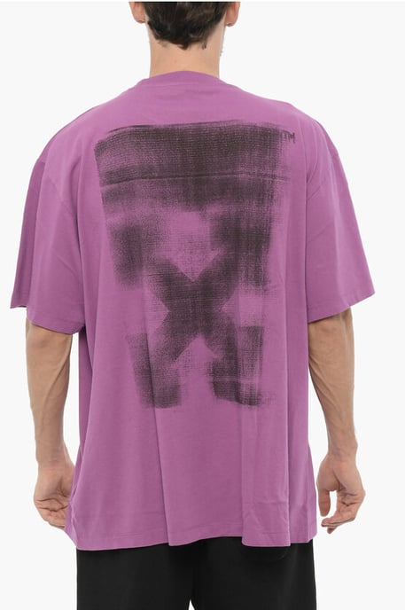 Camiseta de cuello redondo en color liso en violeta - Image 2