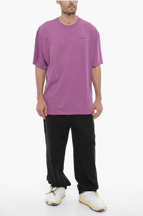 Camiseta de cuello redondo en color liso en violeta - Image 4
