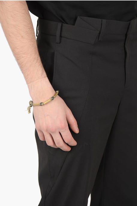 Pantalones negros de corte ajustado con trabillas para cinturón y 4 bolsillos - Image 3