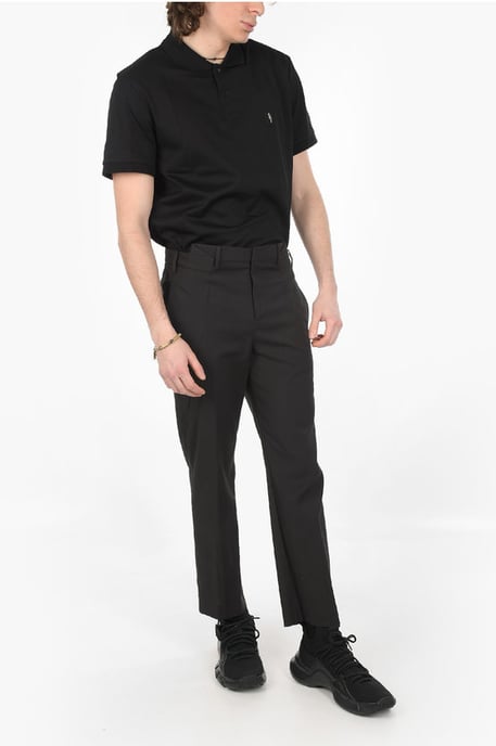 Pantalones negros de corte ajustado con trabillas para cinturón y 4 bolsillos - Image 4