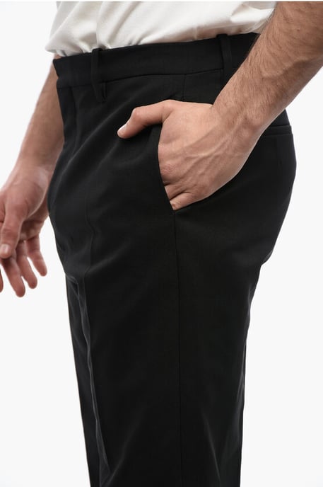 Pantalones TECH DRILL ajustados con cremallera inferior en negro - Image 3