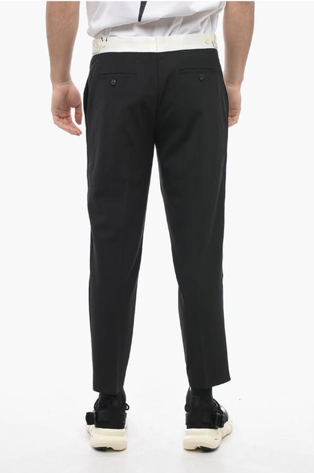 Pantalones JAMIE de corte entallado con detalles en contraste en negro - Image 2